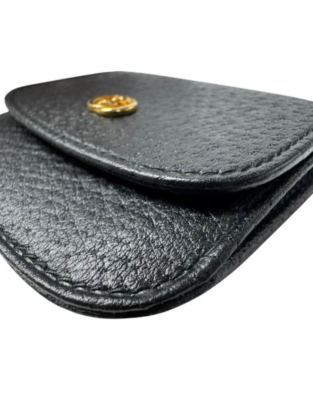 Gucci Vintage GG Marmont Coin Purse Black Leather